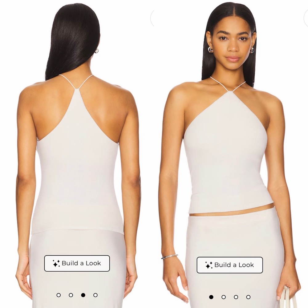 NWT Enza Costa Silk Knit Halter Tank Top in Canvas Size Small